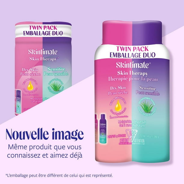 Skintimate Skin Therapy Moisturizing Womens Shave Gel Value Pack, 2 x 198g