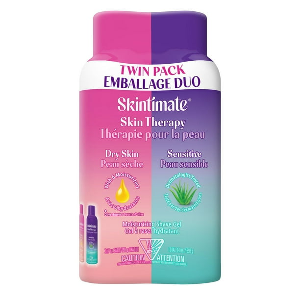 Skintimate Skin Therapy Moisturizing Womens Shave Gel Value Pack, 2 x 198g