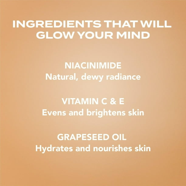 Hard Candy Just Glow Face Luminizer – Sheer Color, Vitamin C & Niacinamide, All Skin Tones, 30 mL