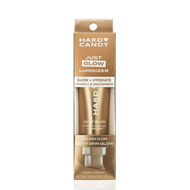 Hard Candy Just Glow Face Luminizer – Sheer Color, Vitamin C & Niacinamide, All Skin Tones, 30 mL