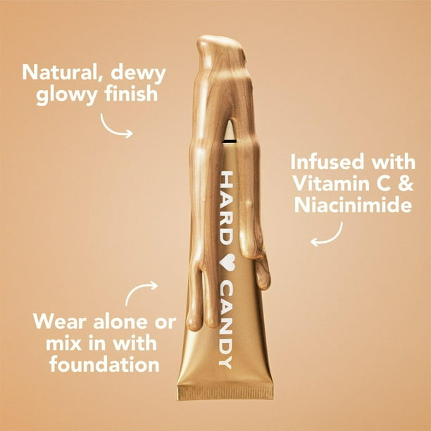 Hard Candy Just Glow Face Luminizer – Sheer Color, Vitamin C & Niacinamide, All Skin Tones, 30 mL
