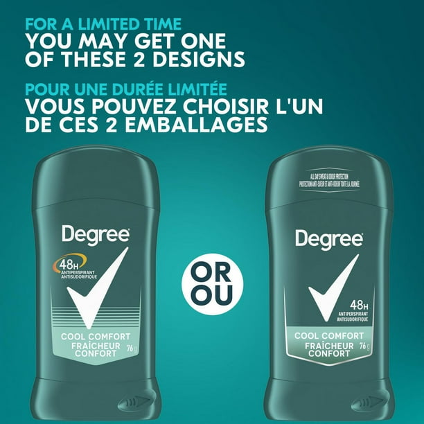 Degree Men Antiperspirant Stick, Cool Comfort, 48-Hour Sweat & odour Protection, 76g