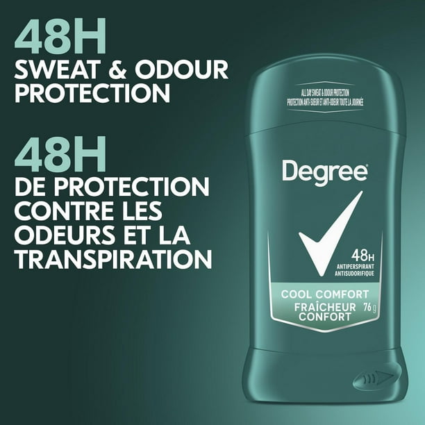 Degree Men Antiperspirant Stick, Cool Comfort, 48-Hour Sweat & odour Protection, 76g
