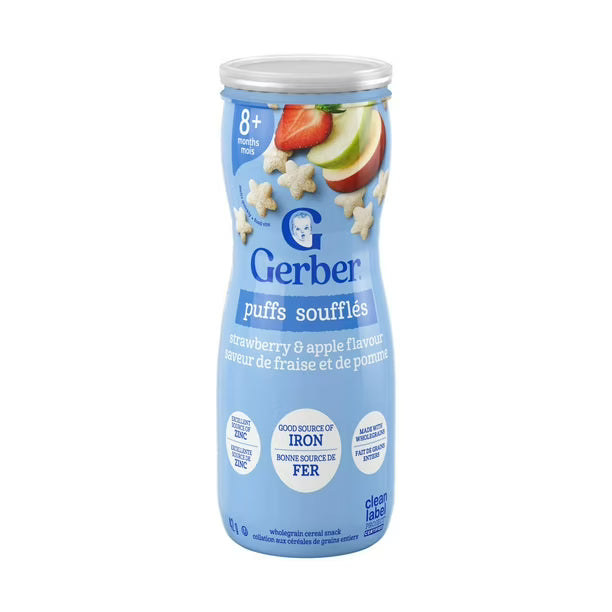 GERBER® PUFFS, Strawberry Apple, Baby Snacks, 42 g