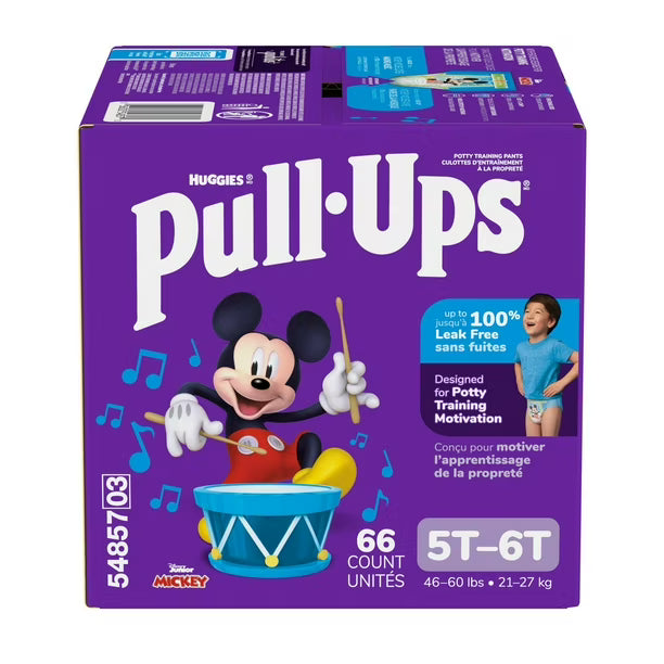 Pull-Ups Boys' Potty Training Pants, Economy Pack, Size: 2T - 6T, Size: 2T - 6T | 104-66 Count
