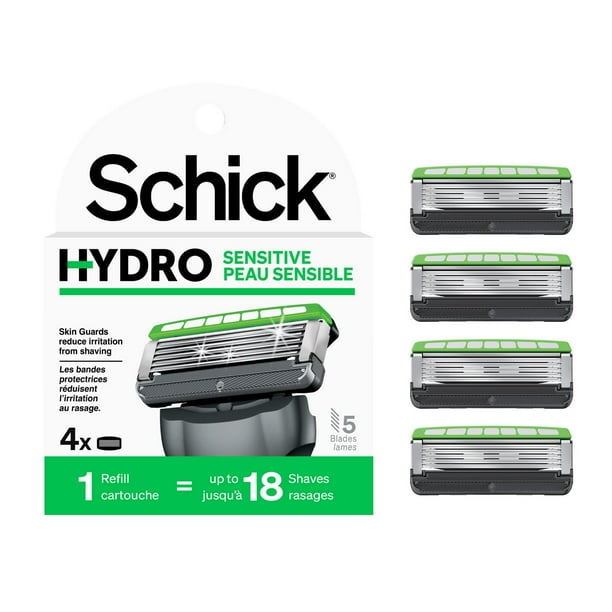 Schick Hydro Sensitive Skin Men’s Razor Refills, 4 Razor Refills