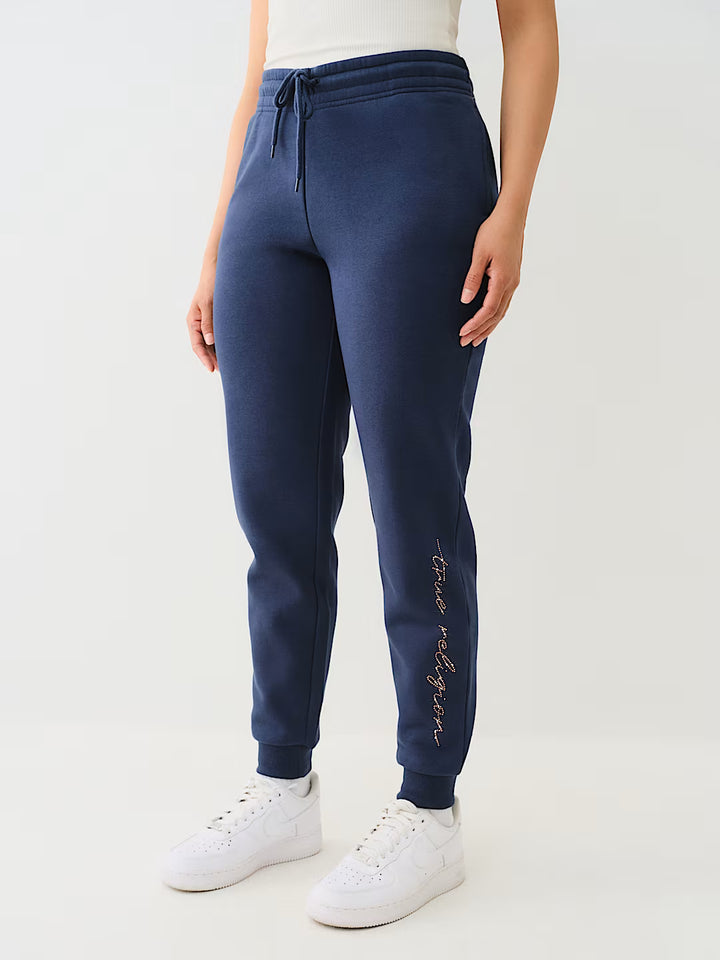 TRUE RELIGION CRYSTAL SCRIPT LOGO JOGGER