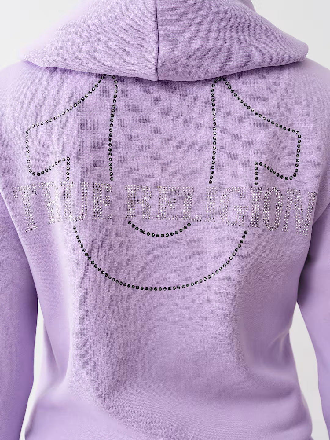 TRUE RELIGION CRYSTAL HORSESHOE ZIP HOODIE