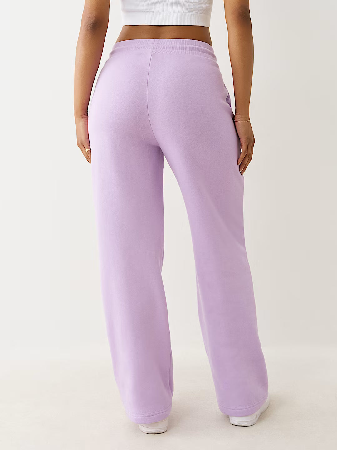 TRUE RELIGION CRYSTAL HORSESHOE STRAIGHT LEG SWEAT PANT