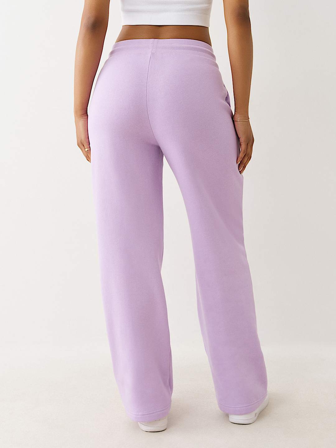 TRUE RELIGION NEW MARKDOWN CRYSTAL HORSESHOE STRAIGHT LEG SWEAT PANT