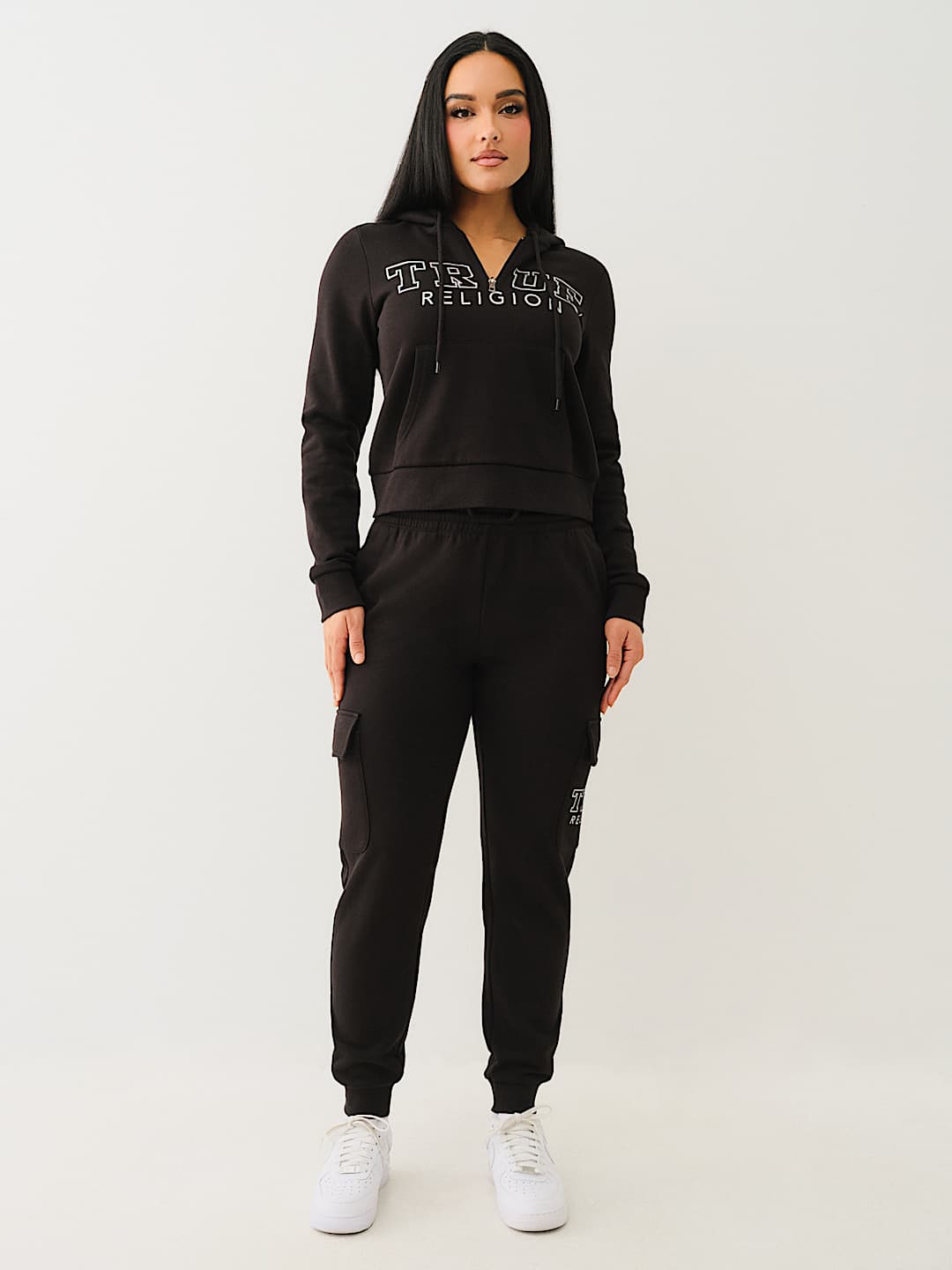 TRUE RELIGION BEST SELLER IRIDESCENT QUARTER ZIP HOODIE