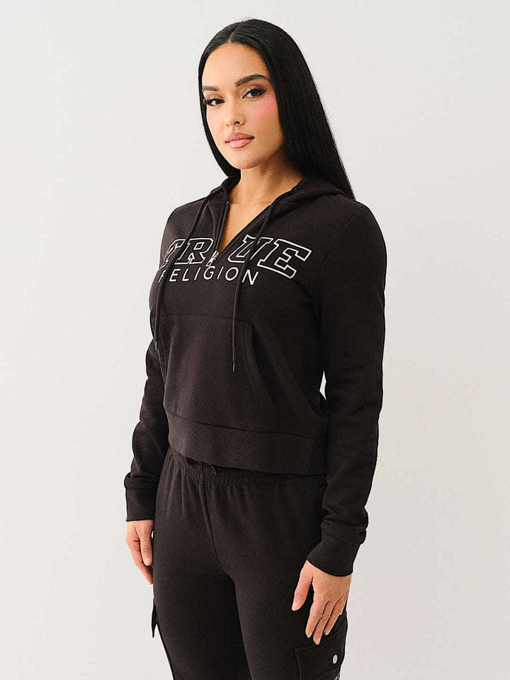 TRUE RELIGION BEST SELLER IRIDESCENT QUARTER ZIP HOODIE