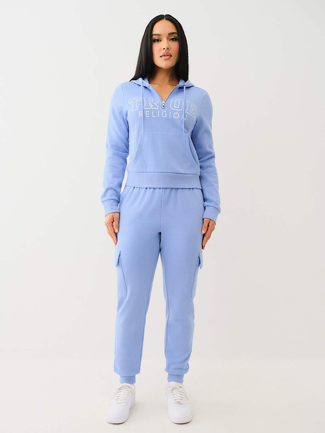 TRUE RELIGION BEST SELLER IRIDESCENT QUARTER ZIP HOODIE
