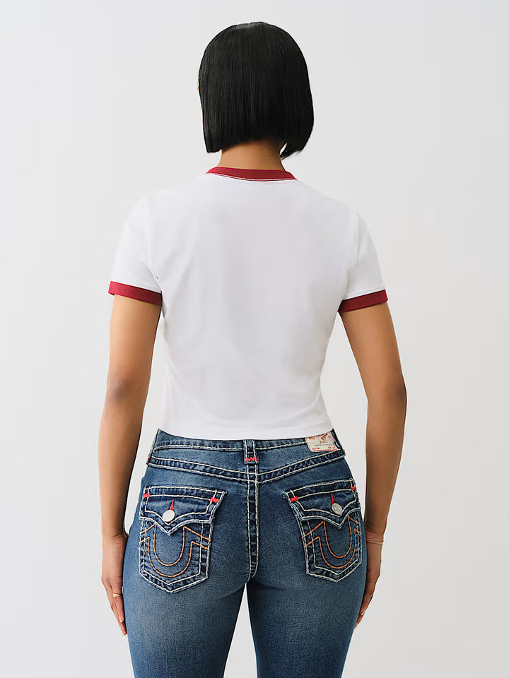TRUE RELIGION CRYSTAL RINGER BABY TEE