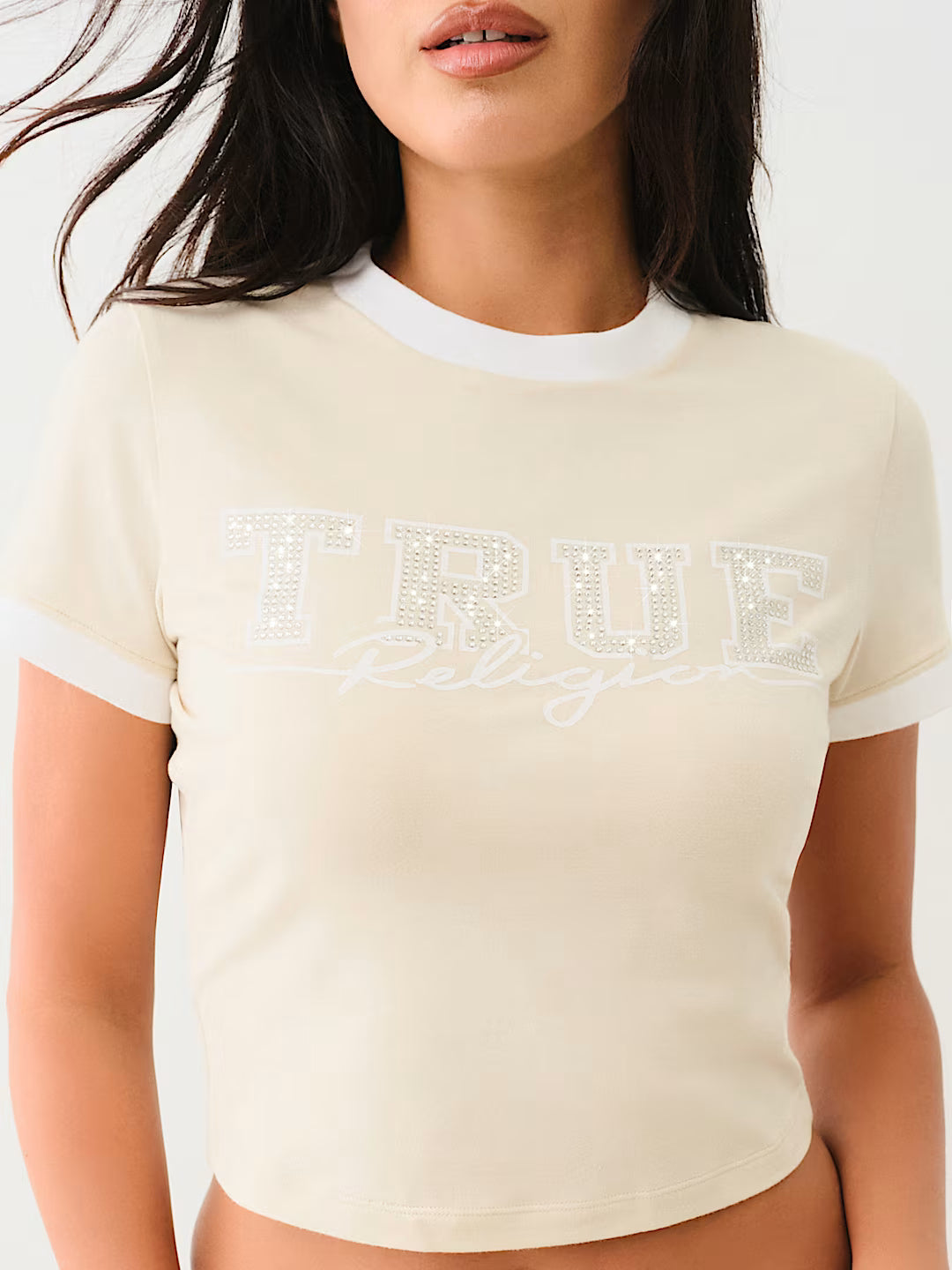 TRUE RELIGION CRYSTAL RINGER BABY TEE