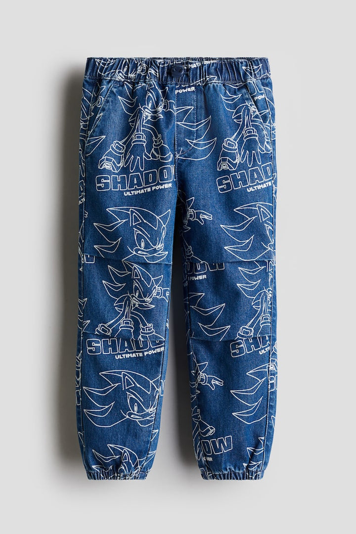 H&M Printed Denim Joggers