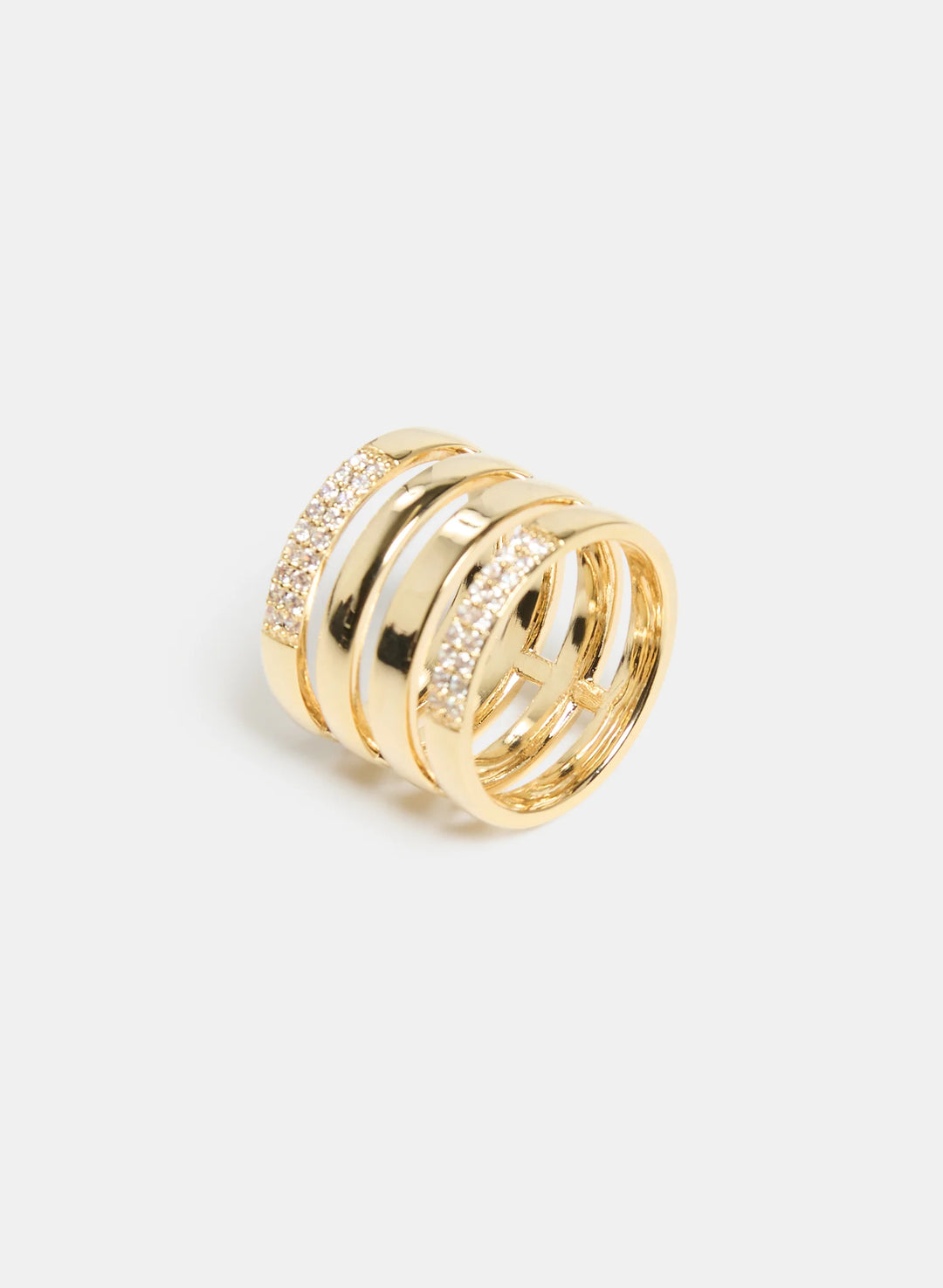 Laura Tiered Crystal Band Ring