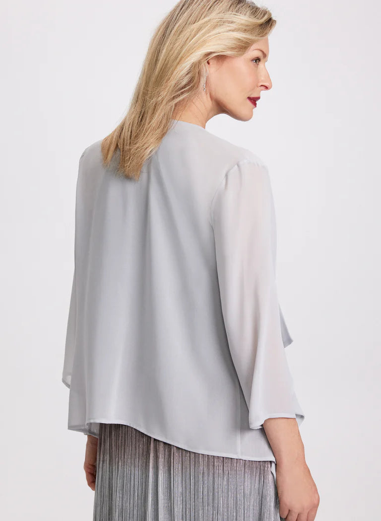 LAURA Asymmetric Open-Front Layering Top