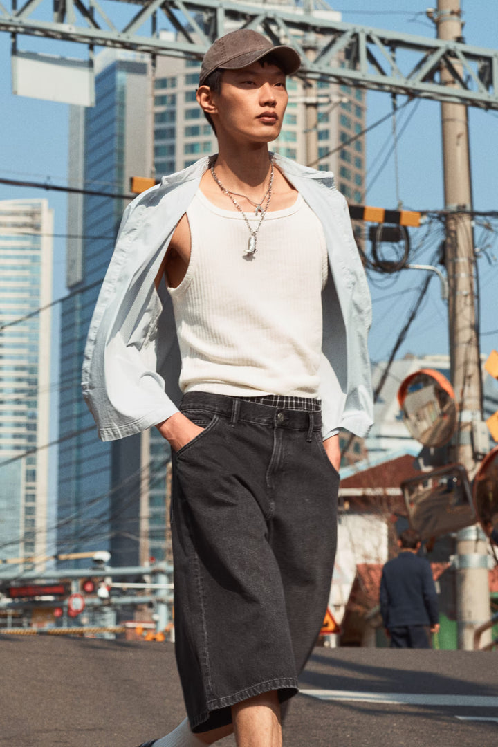 H&M Super-Baggy Denim Shorts