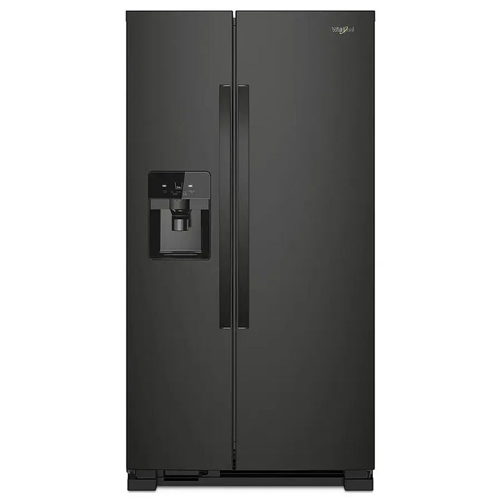 Whirlpool - 24.6 Cu. Ft. Side-by-Side Refrigerator with Water and Ice Dispenser - Black