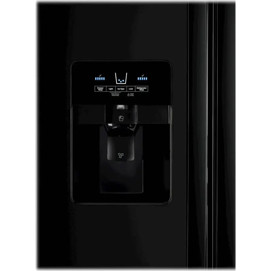 Whirlpool - 24.6 Cu. Ft. Side-by-Side Refrigerator with Water and Ice Dispenser - Black