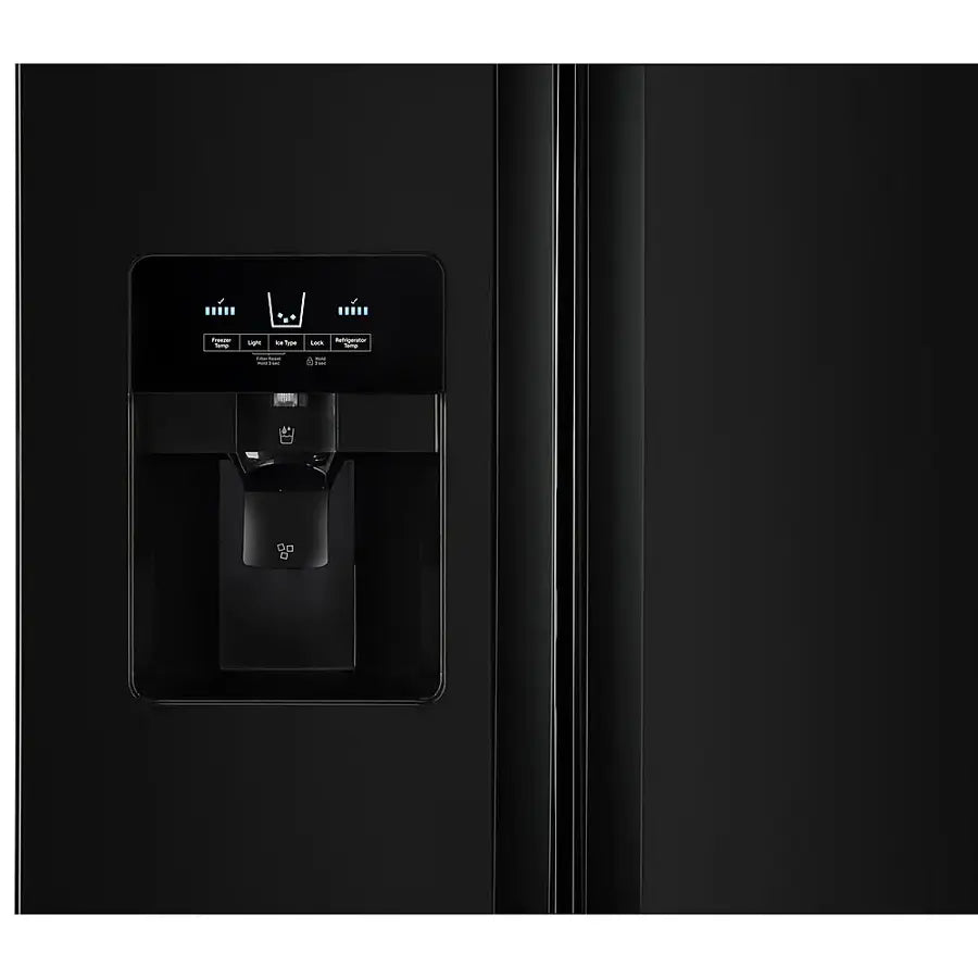 Whirlpool - 24.6 Cu. Ft. Side-by-Side Refrigerator with Water and Ice Dispenser - Black
