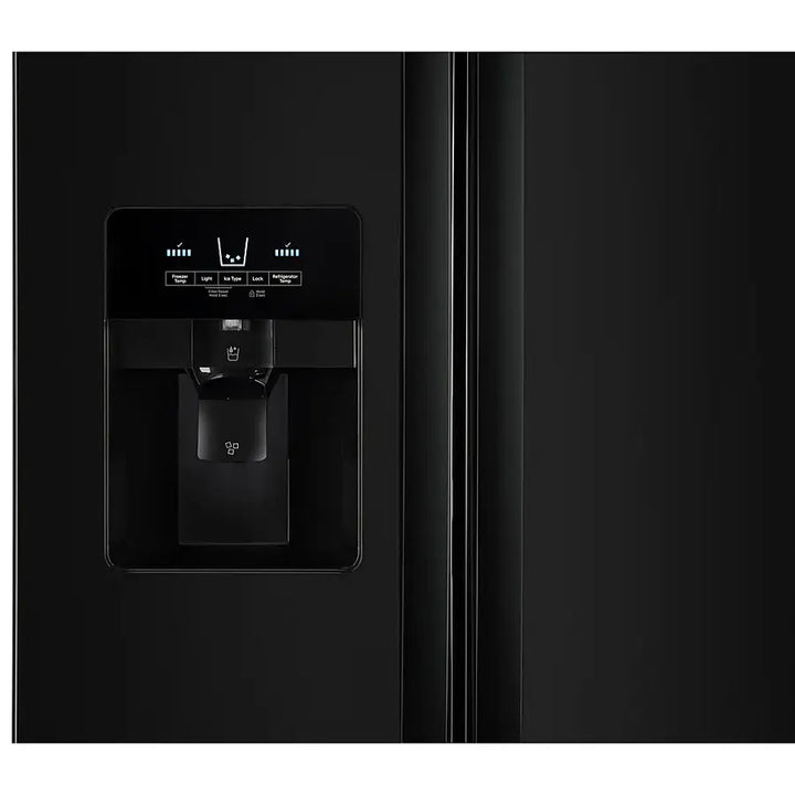 Whirlpool - 24.6 Cu. Ft. Side-by-Side Refrigerator with Water and Ice Dispenser - Black