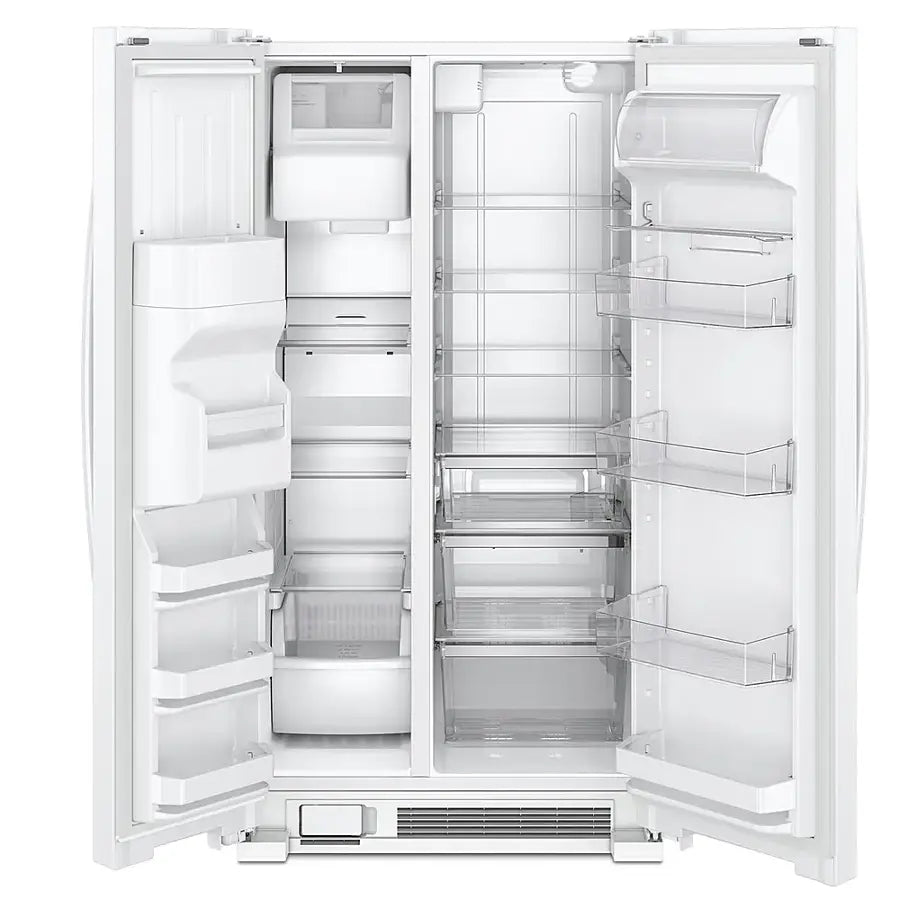 Whirlpool - 24.6 Cu. Ft. Side-by-Side Refrigerator with Water and Ice Dispenser - White