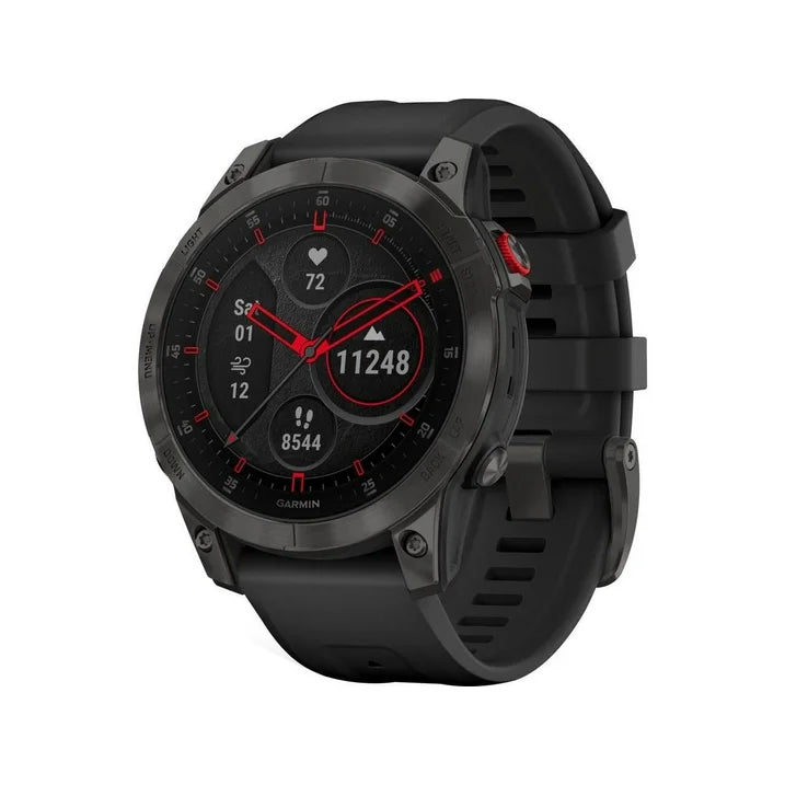 Garmin epix Gen 2, Premium active smartwatch, Health and wellness features, touchscreen AMOLED display, adventure watch with advanced features, black titanium