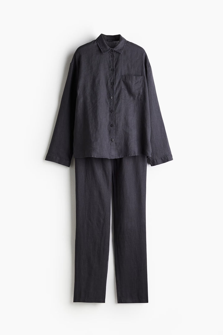 H&M Washed Linen Pajamas