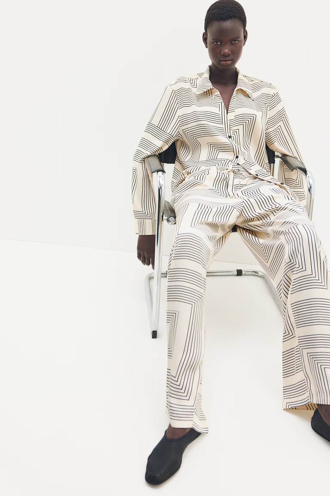 H&M Wide-cut Pull-on Pants