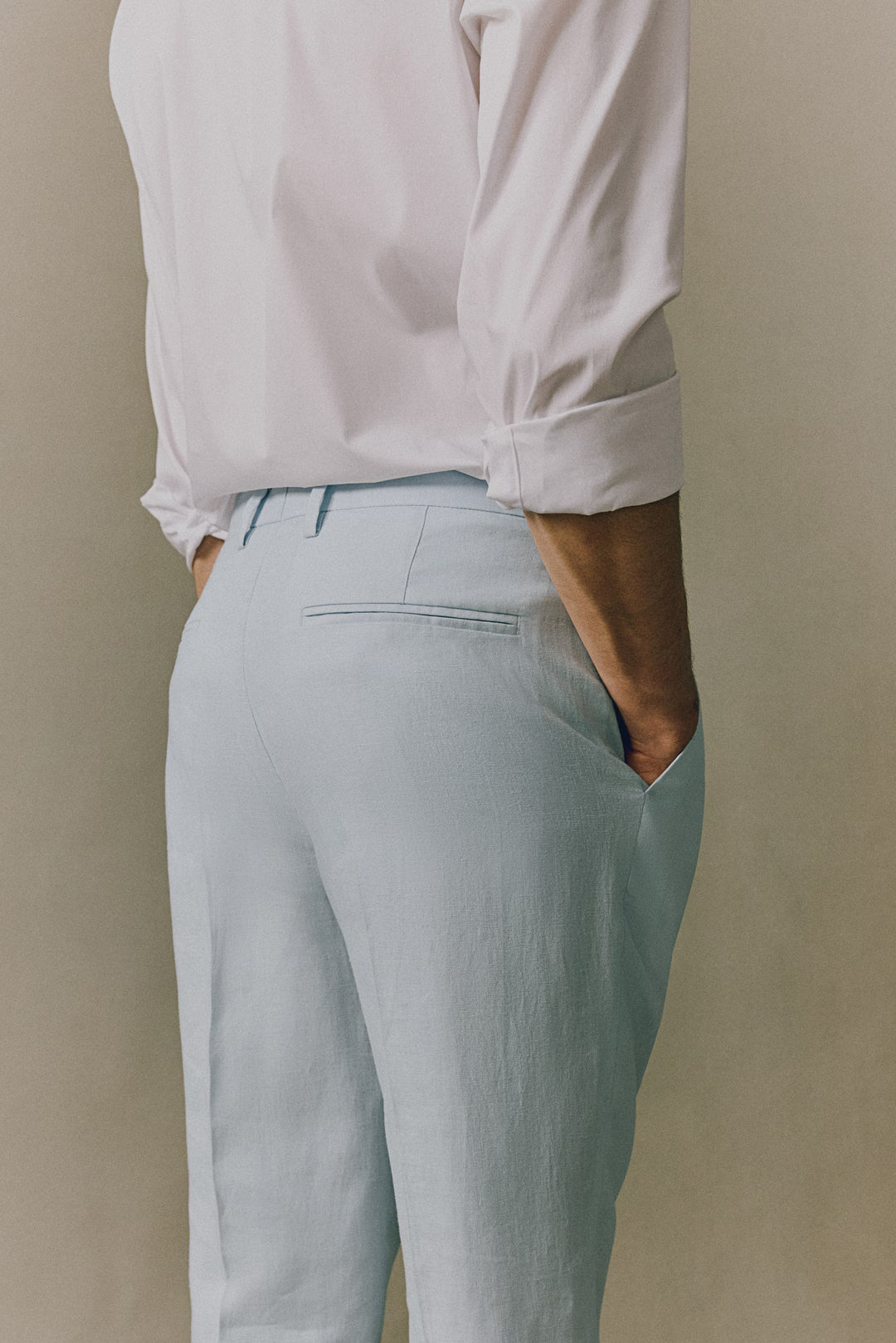 H&M Slim Fit Linen Suit Pants