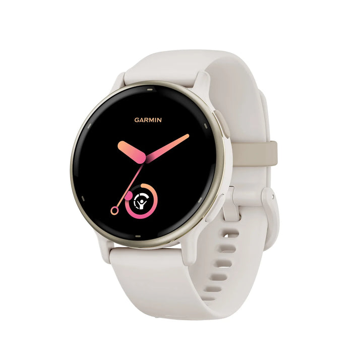 Garmin vívoactive 5 Fitness-Tracking Smartwatch with Aluminum Bezel and Silicone Band, Ivory