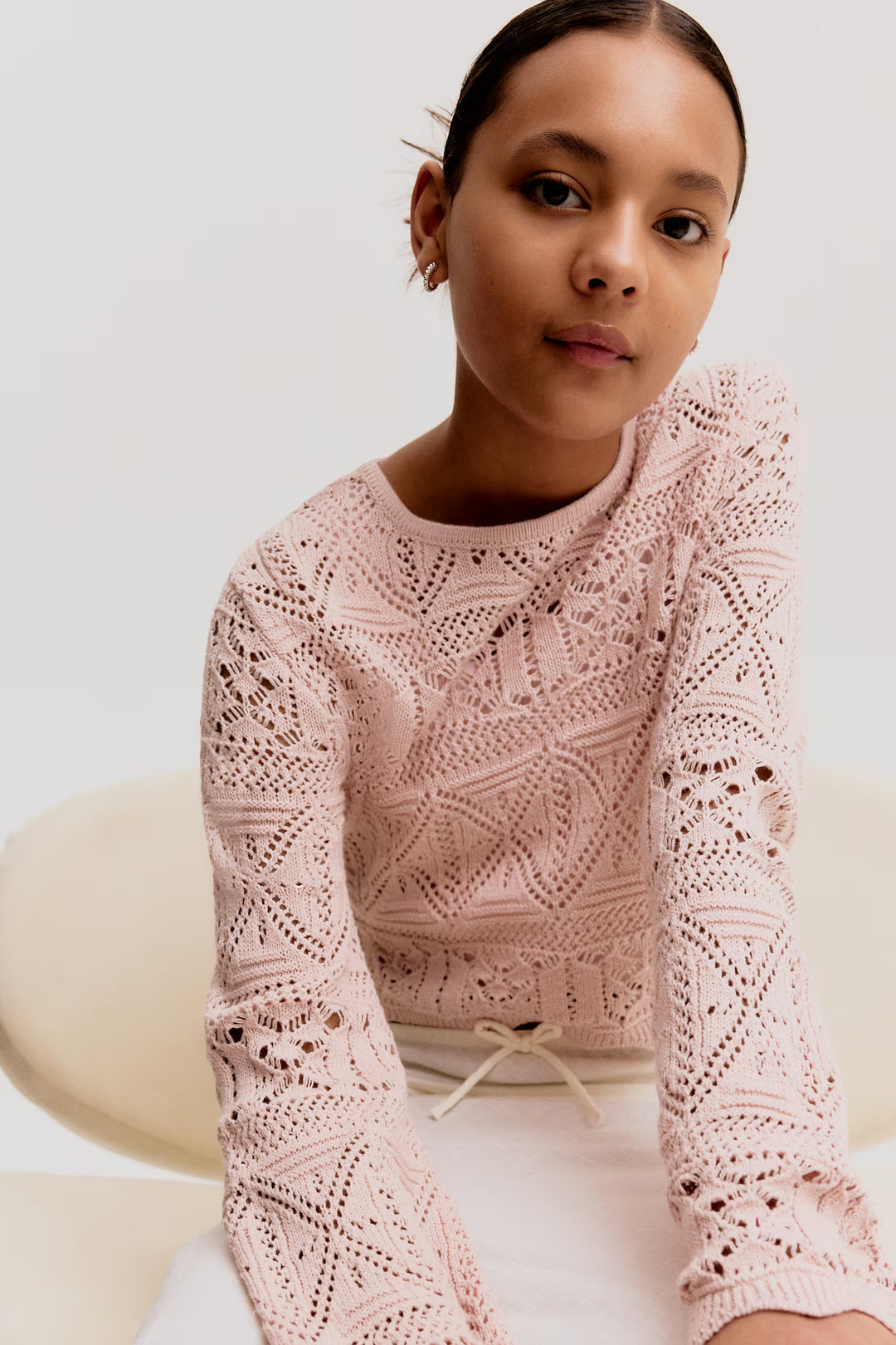 H&M Pointelle-Knit Short Top