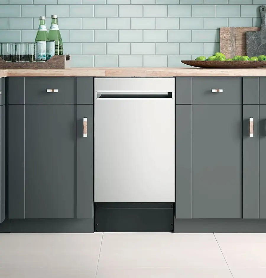 Haier - 18" Compact Front Control Smart Built-In Tub Dishwasher with 3-Level Wash and 47 dBA - Stainless Steel