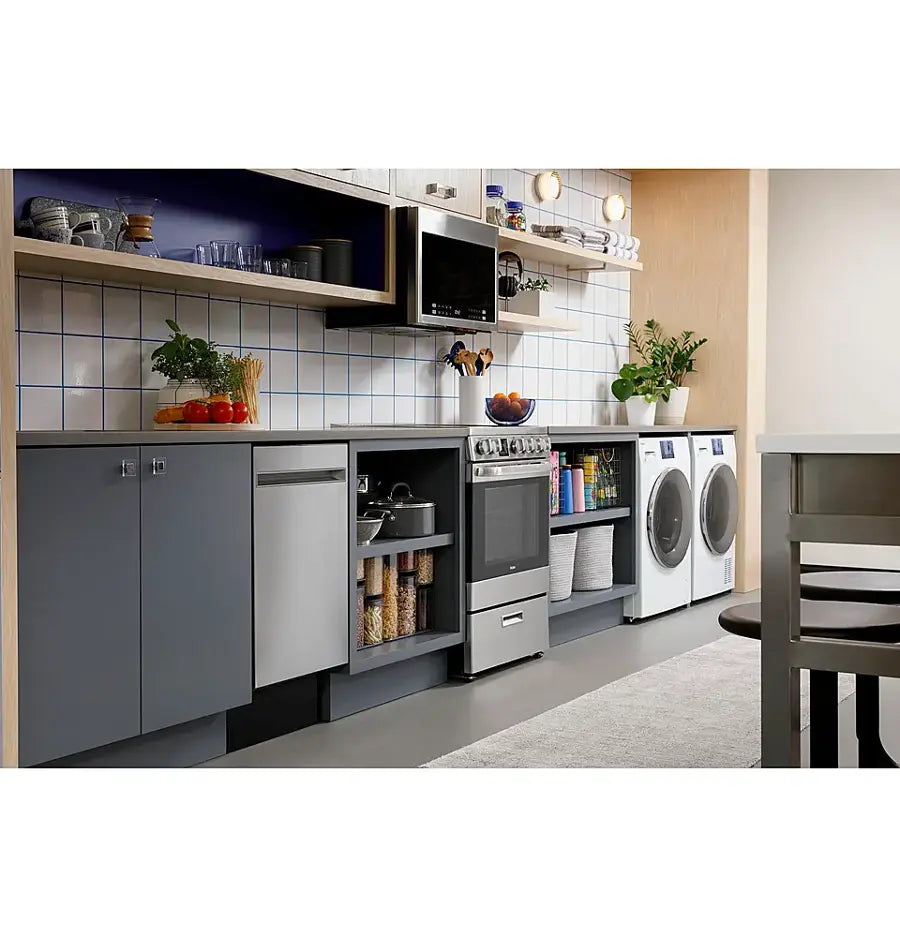Haier - 18" Compact Front Control Smart Built-In Tub Dishwasher with 3-Level Wash and 47 dBA - Stainless Steel