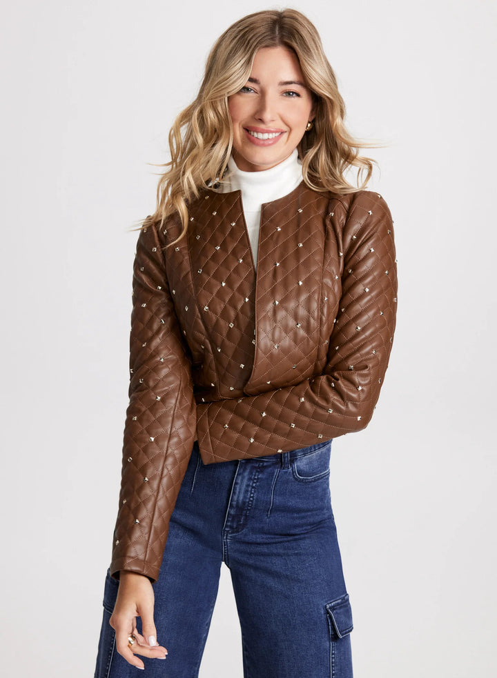 LAURA Studded Vegan Leather Jacket