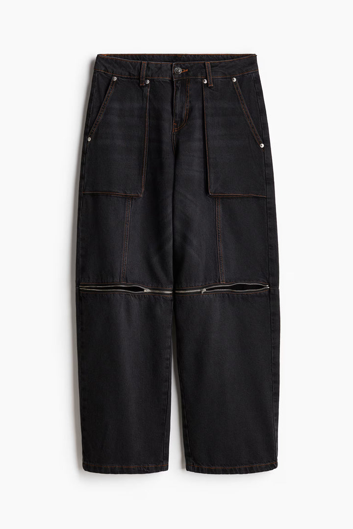 H&M Barrel Low Cargo Jeans