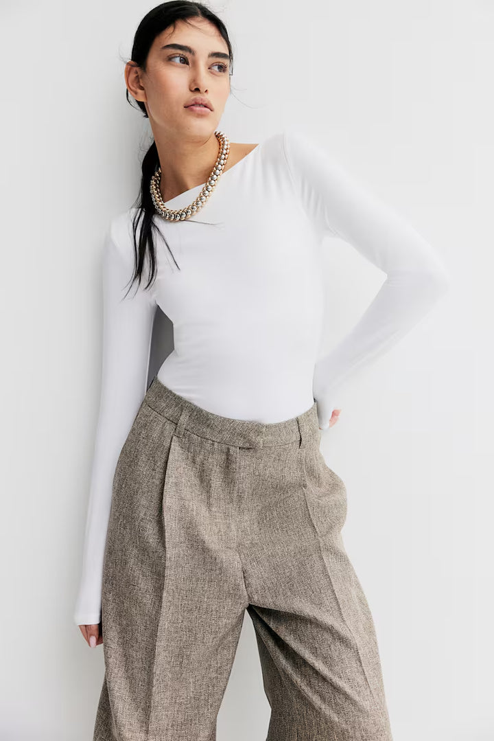 H&M BOAT-NECK BODYSUIT
