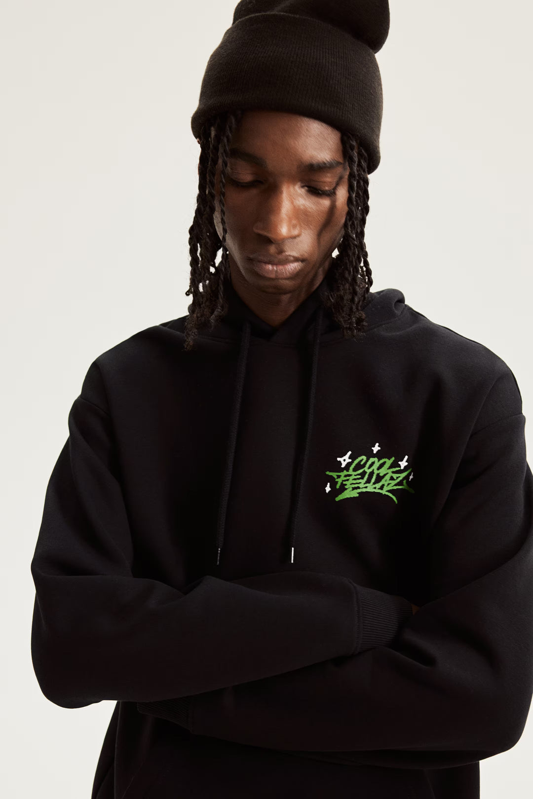 H&M Loose Fit Printed Hoodie