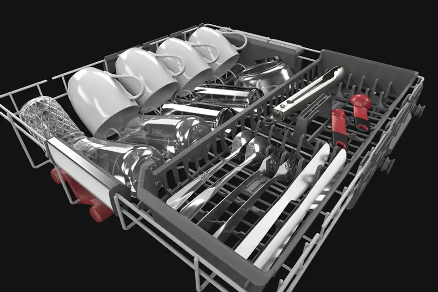 KitchenAid - 24" Top Control Built-In Stainless Steel Tub Dishwasher with 3rd Rack, FreeFlex, 44 dBA - Stainless Steel With PrintShield Finish