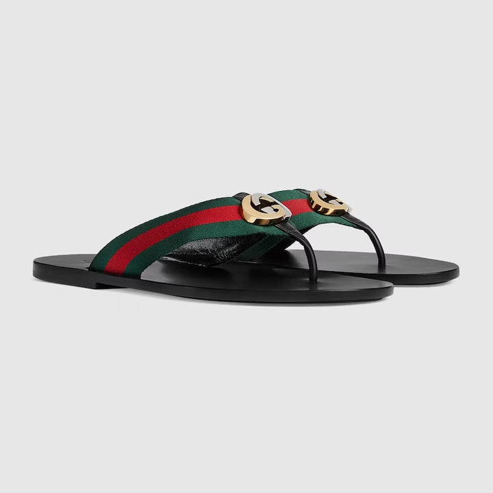 GUCCI Men's thong sandal with Web