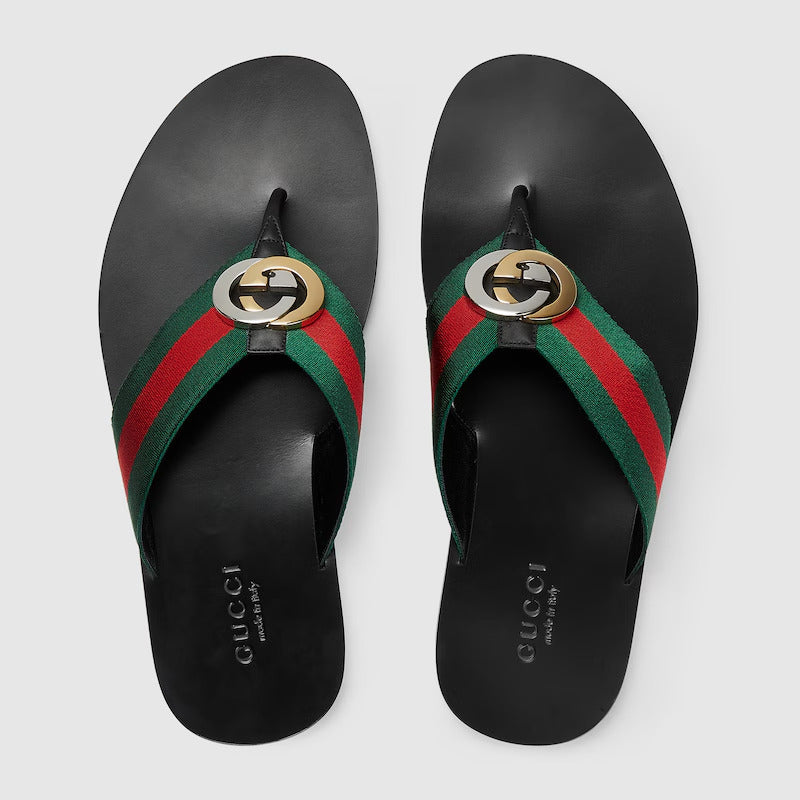 GUCCI Men's thong sandal with Web