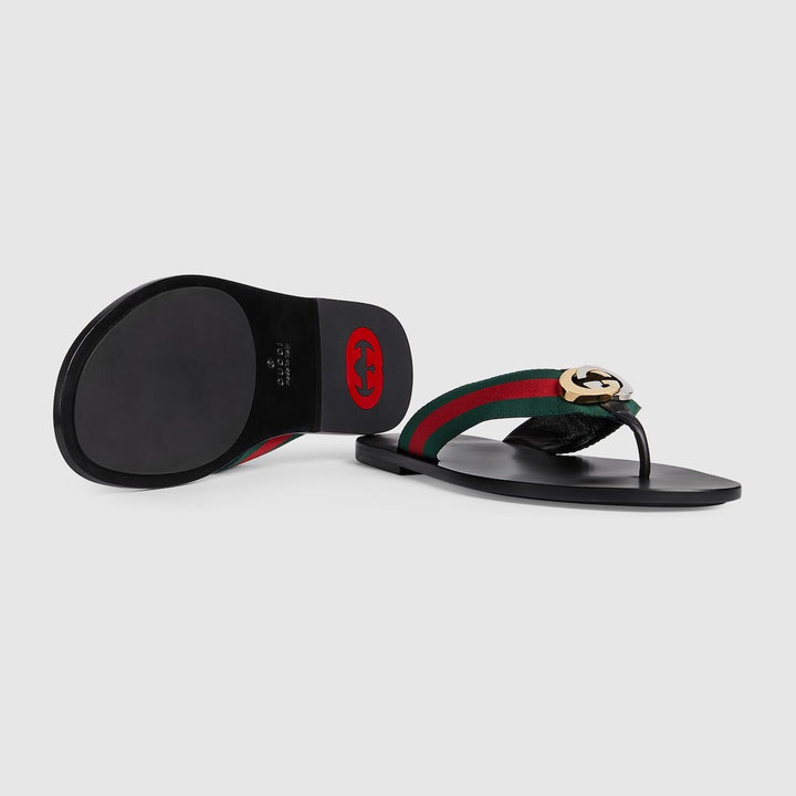 GUCCI Men's thong sandal with Web