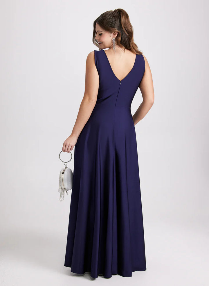LAURA Plunging Neckline Maxi Dress
