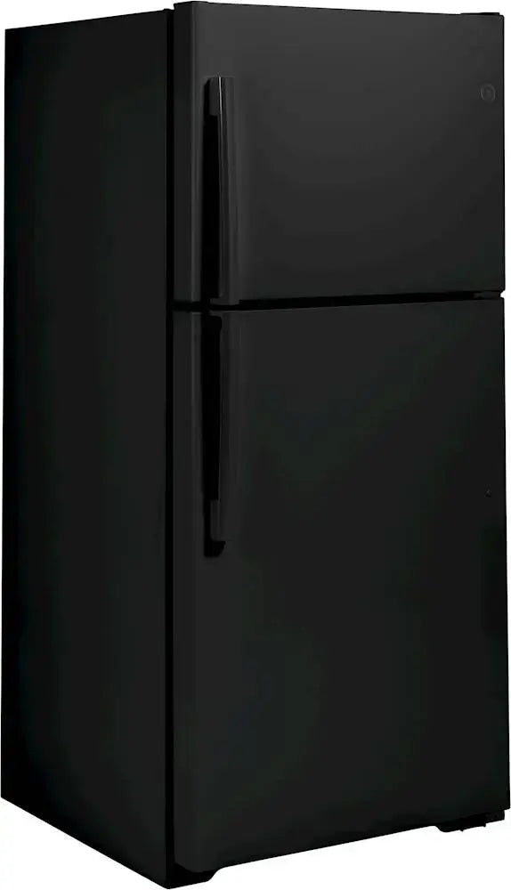 GE - 21.9 Cu. Ft. Top-Freezer Refrigerator with Garage Ready Performance - Black