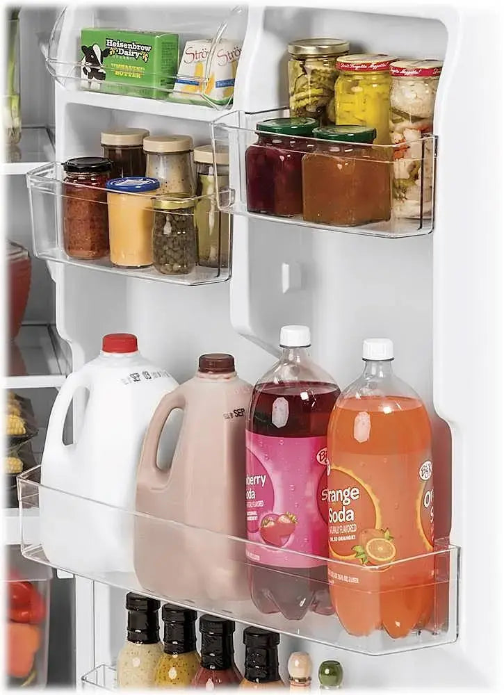 GE - 21.9 Cu. Ft. Top-Freezer Refrigerator with Garage Ready Performance - Black