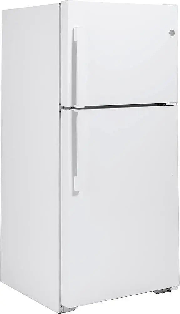 GE - 21.9 Cu. Ft. Top-Freezer Refrigerator with Garage Ready Performance - White