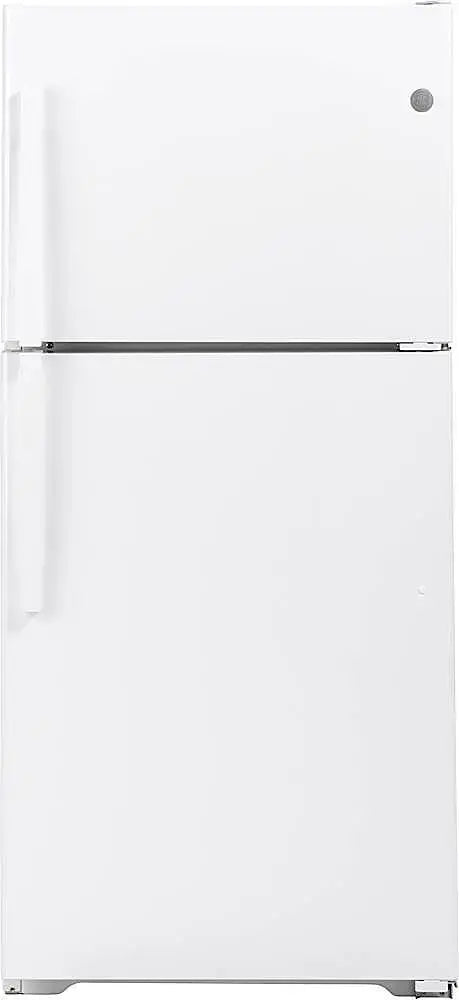 GE - 21.9 Cu. Ft. Top-Freezer Refrigerator with Garage Ready Performance - White