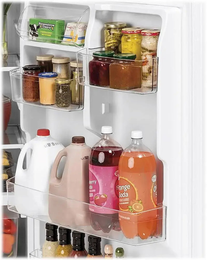GE - 21.9 Cu. Ft. Top-Freezer Refrigerator with Garage Ready Performance - White
